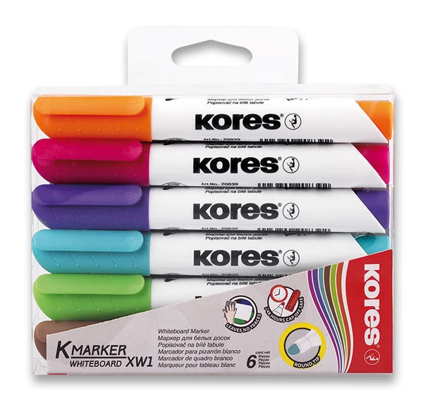 Kores K-Filzstifte Whiteboard - Set Mit 6 Farben 1 Kores K-Filzstifte Whiteboard - Set Mit 6 Farben
