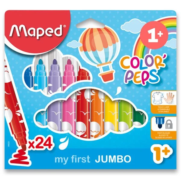 MAPED Color'Peps My First Jumbo Filzstifte (24 Farben) 1 MAPED Color'Peps My First Jumbo Filzstifte (24 Farben)