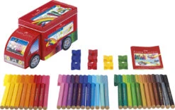 Faber-Castell Connector Filzstift- Set Lastwagen, 43-teilig