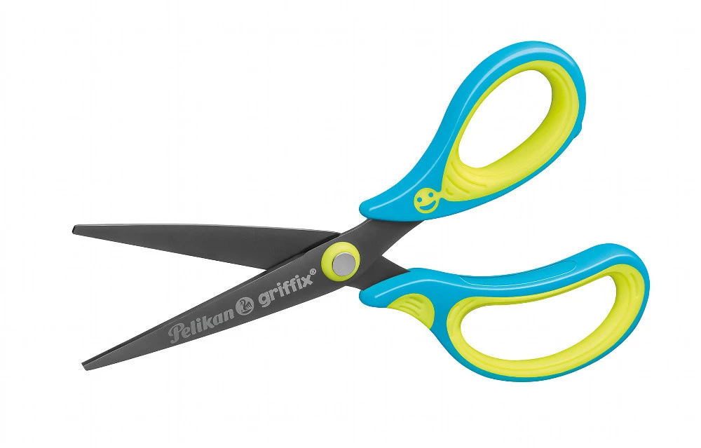 Pelikan Griffix® – Ergonomische Schere Mit Spitzen Klingen Für Rechsthänder, Blau, Blister 2 Pelikan Griffix® – Ergonomische Schere Mit Spitzen Klingen Für Rechsthänder, Blau, Blister – Bild 2