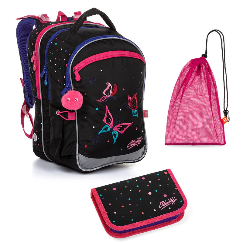 Set Topgal COCO 20004 G - Schulrucksack + Federmäppchen + Schuhbeutel 1 Set Topgal COCO 20004 G - Schulrucksack + Federmäppchen + Schuhbeutel