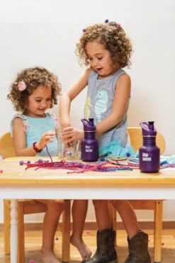 Klean Kanteen Edelstahl Trinkflasche Kid Classic 355 Ml Sport Cap - Grape Jelly Matt (dunkellila) -Schulbedarf 44139