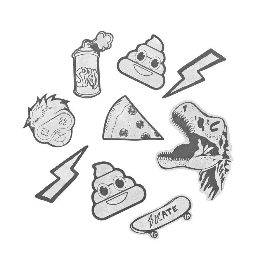 Coocazoo Aufkleber-Set "StickyRicky", Schwarz, Reflektierend Und Wasserfest, Selbstklebende Textilsticker 2 Coocazoo Aufkleber-Set "StickyRicky", Schwarz, Reflektierend Und Wasserfest, Selbstklebende Textilsticker – Bild 2