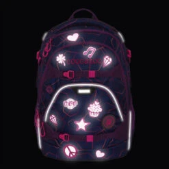 Coocazoo Aufkleber-Set "StickyRicky", Rot, Reflektierend Und Wasserfest, Selbstklebende Textilsticker -Schulbedarf 49222