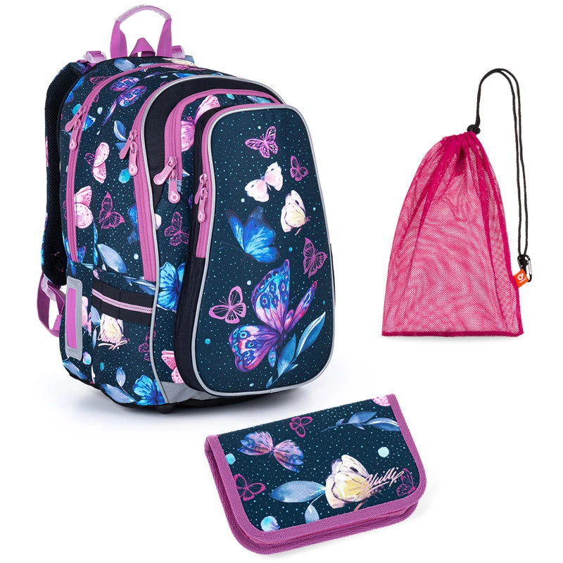 Schulset Topgal LYNN 21007 G - Schulrucksack + Federmäppchen + Schuhbeutel 1 Schulset Topgal LYNN 21007 G - Schulrucksack + Federmäppchen + Schuhbeutel