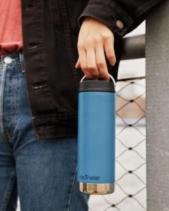 Thermosflasche Klean Kanteen TKWide W/Café Cap – Real Teal 473 Ml -Schulbedarf 53524