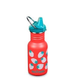 Edelstahl Trinkflasche Klean Kanteen Kid Classic 355ml Sippy Cap - Strawberries