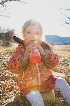 Edelstahl Trinkflasche Klean Kanteen Kid Classic 355ml Sippy Cap - Strawberries -Schulbedarf 57599