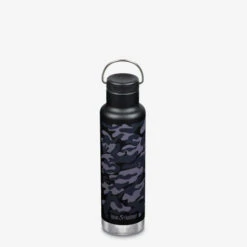 Edelstahl Isolierflasche Klean Kanteen Classic 592ml Loop Cap, Black Camo