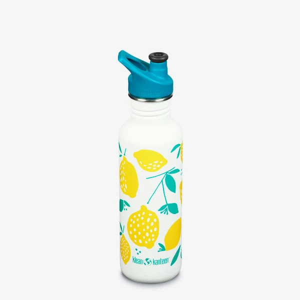 Edelstahl Trinkflasche Klean Kanteen Kid Classic 800ml Sport Cap - Lemons, 800 Ml 1 Edelstahl Trinkflasche Klean Kanteen Kid Classic 800ml Sport Cap - Lemons, 800 Ml