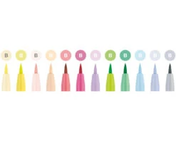 Faber-Castell Pitt Artist Pen Brush Tuschestift, 12er Etui, Pastelltöne 5 Faber-Castell Pitt Artist Pen Brush Tuschestift, 12er Etui, Pastelltöne -Schulbedarf 60999