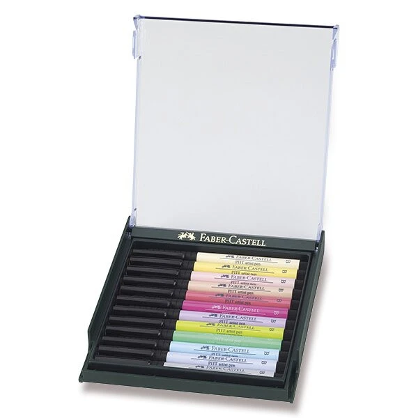 Faber-Castell Pitt Artist Pen Brush Tuschestift, 12er Etui, Pastelltöne 2 Faber-Castell Pitt Artist Pen Brush Tuschestift, 12er Etui, Pastelltöne – Bild 2