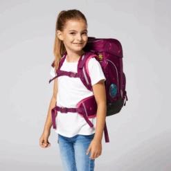 Schulranzen Ergobag Cubo 5teiliges Set - Der NussknackBär -Schulbedarf 62911