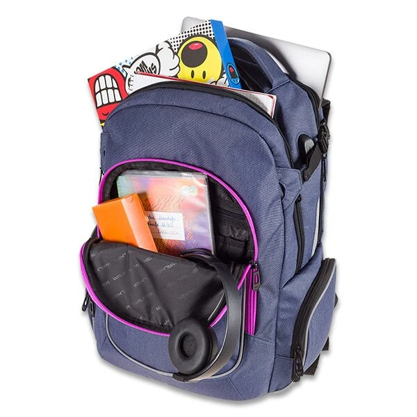 Schulrucksack WALKER Campus Evo, Blue Ivy/Pink 3 Schulrucksack WALKER Campus Evo, Blue Ivy/Pink – Bild 3