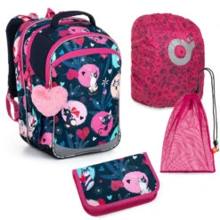 Großes Schulset Topgal COCO 22054 G - Schulrucksack + Federmäppchen + Schuhbeutel + Regenhülle