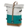 Rucksack WALKER Roll-up Two, Light Grey / Emerald