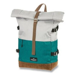 Rucksack WALKER Roll-up Two, Light Grey / Emerald