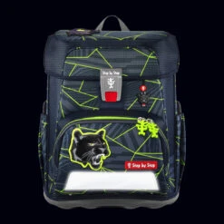 Schulranzen CLOUD (5-teiliges Set) Step By Step "Dark Cat Chiko" (AGR-Zertifikat) -Schulbedarf 76402