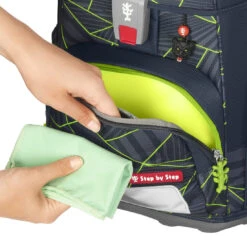 Schulranzen CLOUD (5-teiliges Set) Step By Step "Dark Cat Chiko" (AGR-Zertifikat) -Schulbedarf 76407