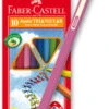 Faber-Castell Faber-Castel Junior Dreiecksstifte - 10 Farben + Spitzer